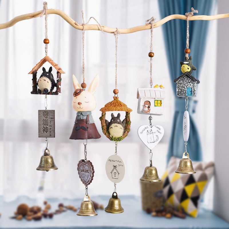 [Tỷ lệ khen ngợi 91%] Nhật Bản Hàng Xóm My Totoro Chuông Gió Mặt Dây Chuyền Sáng Tạo Cô Gái Phòng Ngủ Quà Tặng Sinh Nhật Tươi Mặt Dây Chuyền Chuông Cửa Gốm 30306
