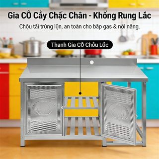 Kệ để bếp gas inox 304 cao cấp Tủ bếp bền bỉ Kệ nhà bếp đa năng thông minh