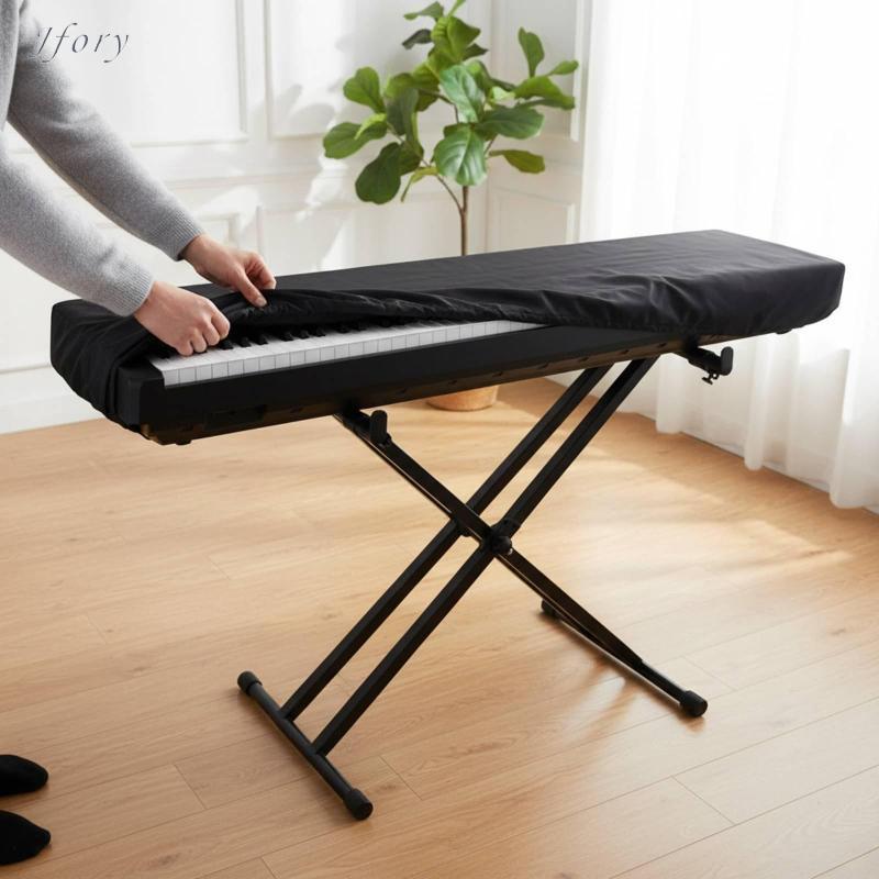 Tấm che bụi đàn piano nhung Bảo vệ bàn phím Tấm chắn chống trầy xước để luyện tập piano kỹ thuật số và sân khấu
