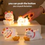 Cảm Biến Cảm Ứng Mèo May Mắn Đèn Ngủ LED 5.5x9cm Di Động Mềm Phát Sáng Đèn Ngủ Cho Trẻ Em Quà Tặng Sinh Nhật Trang Trí Phòng Ngủ