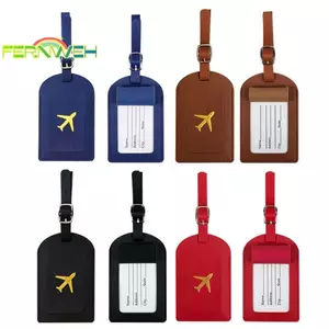 1PC Nam Nữ Da PU Thẻ Hành Lý Vali Nhận Dạng Nhãn Hành Lý Lên Máy Bay Túi Thẻ Tên ID Người Giữ Địa Chỉ Phụ Kiện Du Lịch [MỚI]