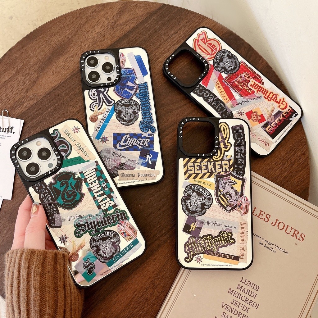 Ốp Lưng Gương HP Hogwarts Gryffindor Slytherin Biểu Tượng Wizard Magic Vỏ Cứng Tương Thích Cho iPhone 17 Pro Max Air Plus 16 / 15 / 14 / 13 / 12 / 11