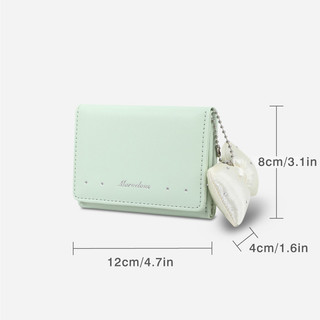 Satin Nơ Charm Ví Nữ Da PU Đa Năng Nhiều Thẻ Hộp Đựng Tiền Mặt Dung Tích Lớn