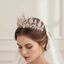 WEETW Bridal Tiara, Vương miện pha lê tinh tế thủ công, Công chúa Diadem Trang trí công phu bằng kim loại cổ điển Baroque Mũ nón Quinceanera