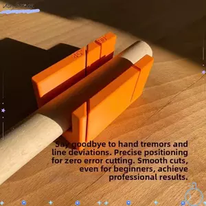 Hướng dẫn cưa Miter DAYBREAK, Công cụ phụ trợ đường ray cưa cắt xiên định vị chính xác 45 / 90 độ, di động màu cam với hướng dẫn cưa thảm chống trượt Woodworker DIY