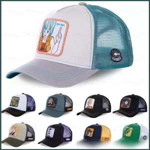 SQ Thời Trang Rồng Bóng Goku Vegeta Anime Snap-on Cotton Mũ Bóng Chày Unisex Lưới Trucker Cap