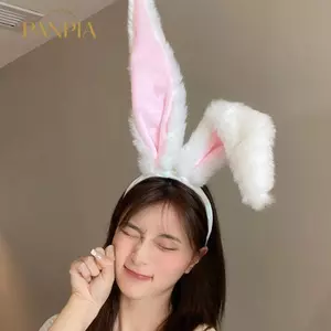 PNPIA- Cô Gái Dễ Thương Sang Trọng Tai Thỏ Dài Dây Buộc Tóc Cosplay Phụ Kiện Tóc