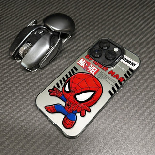 Q Phiên Bản Người Nhện Hợp Thời Trang Thích Hợp Cho iPhone 17 Pro 16 ProMax XSMax 8plus 13 Pro 15 XR 11 Pro Max 12 ProMax 14 17 ProMax Ốp Điện Thoại Di Động Chống Sốc viền Mềm Mờ