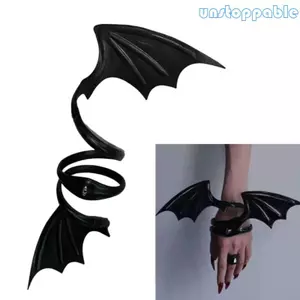 Unstop * Thoải Mái Phù Hợp Với PU Chokers Cánh Dơi Vòng Cổ Phụ Kiện Với Khóa Kim Loại An Toàn