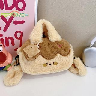 [Fernweh] Túi đeo chéo hình bánh Pudding sa mạc ngọt ngào Ba lô trẻ em búp bê sang trọng Dung tích lớn với mặt dây chuyền sang trọng Túi đeo vai hoạt hình cho bé gái [MỚI]