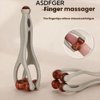 Máy mát xa ngón tay ASDFGER, Con lăn Massage ngón tay thiết kế kẹp gỗ nguyên khối, di động với 360° Con lăn Bấm huyệt để giảm kinh tuyến trị liệu bằng tay