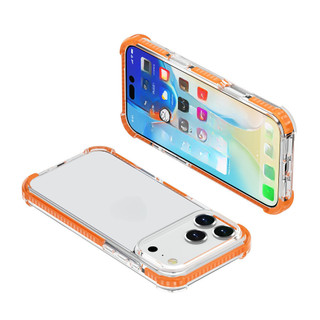 Ốp điện thoại Acrylic dày trong suốt có bốn góc chống sốc cho iPhone 17 16 15 14 13 12 11 Pro Promax 17 Air Plus có khung chống trượt màu