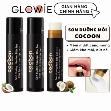 Son Dưỡng Môi Cocoon Bến Tre Coconut Lip Balm, Son Dưỡng Dầu Dừa Bến Tre Làm Mềm Và Dưỡng Ẩm Môi