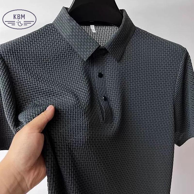 Áo sơ mi nam công sở cổ tay ngắn xương hoa màu trơn, thoáng mát cho mùa hè