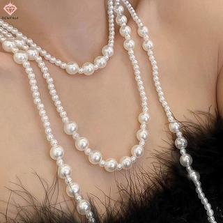 Vòng cổ ngọc trai nhiều lớp ngọt ngào, phù hợp làm quà tặng tiệc cưới và trang sức thanh lịch
