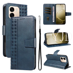 Ốp Lưng Cho OPPO A6 A6X Khe Cắm Thẻ Da Vuông Dây Đeo Tay Chống Rơi Vỏ Điện Thoại
