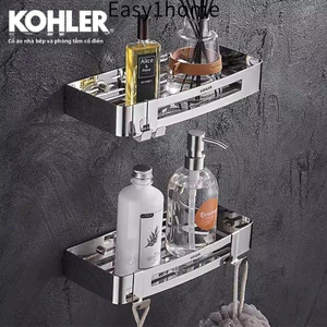 【 KOHLER 】Giá đỡ không cần khoan 340 bằng thép không gỉ, kệ góc cho phòng tắm, nhà vệ sinh, bếp, phòng tắm, dầu gội, bồn