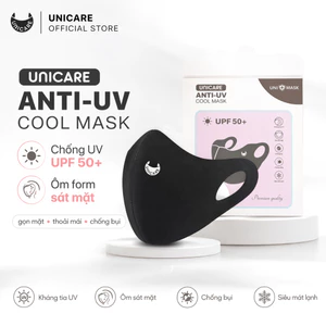 Khẩu trang Unicare Anti UV Cool Mask, khẩu trang chống tia UV vải mát lạnh mềm mịn - Hàng chính hãng
