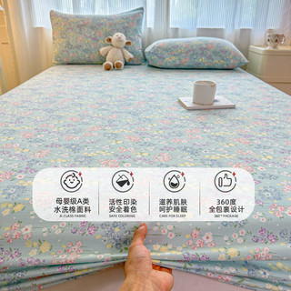 Ga trải giường in hình mới loại A, bọc toàn bộ nệm, chất liệu an toàn cho mẹ và bé, vỏ nệm Simmons, chăn ga gối 9JVH