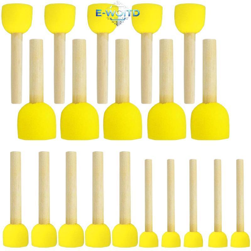 E-WOITD 20 30 Chiếc Bàn Chải Xốp Tròn Cho Sơn Acrylic Mềm Bền Dễ Dàng Giữ Cho DIY Nghệ Thuật Thủ Công Mầm Non Và Trường Học Tranh E-WOITD