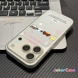 Ốp Lưng Cho IPhone 15 13 17 16 12 11 14 Pro Max 16 14 15 Plus 17air Ốp kính siêu mỏng mờ hình chú cún dễ thương