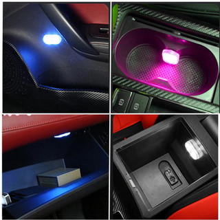 Đèn Led 6 Bóng Độ Sáng Cao Sạc USB Gắn Bên Trong Xe Hơi Tiện Dụng mini Cảm Ứng Gắn