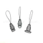 Hàng sẵn có Khóa máy bay Khóa đầu phẳng Mini Khóa nhựa Webbing Dây buộc hành lý Phụ kiện phần cứng26051416