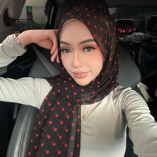 Khăn voan chấm bi phong cách mới xuân hè, khăn in hình, khăn trùm đầu thời trang và thoáng khí, khăn trùm đầu nữ