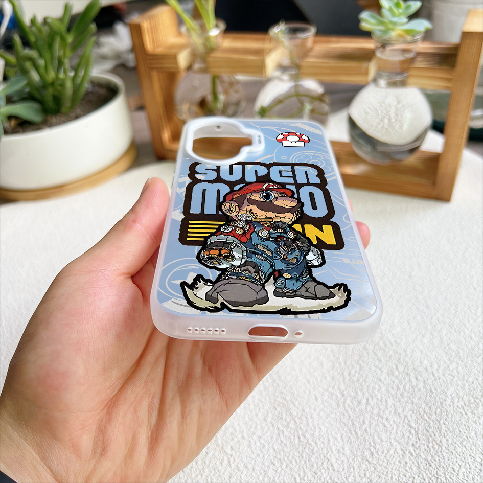 Dành cho Redmi Turbo 5 Max / Turbo 4 Pro / POCO X8 Pro X7 X6 F8 F7 "Super Mario" Vỏ điện thoại viền mềm lưng cứng / Note 15 Pro Mi 15T 14T K90 Pro Vỏ Redmi chống sốc