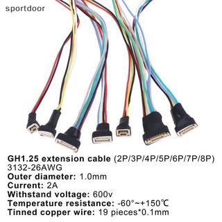 [sportoutdoor] Cáp nối dài chốt GH1.25 WT 2Pin đến 8Pin 20cm 5 Bộ Dây chống nhiệt độ cao cho dự án điện tử thu nhỏ [out]
