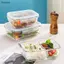 Luckyew 1 / 2 / 3 Lưới Thiên Nhiên Chống Rò Rỉ Lò Vi Sóng An Toàn Thực Phẩm Sắc Nét Cao Borosilicate Thủy Tinh Bento Hộp Có Nắp Hộp Cơm Trưa Kín Hơi TQ