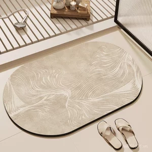 Nhẹ Phong Cách Sang Trọng Diatom Bùn Phòng Tắm Sàn Nhà Vệ Sinh Chống Mài Mòn Hấp Thụ Nước Dễ Dàng Chăm Sóc Chân Thảm Vệ Sinh Nhanh-