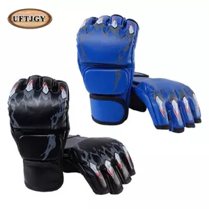 2 Đôi Găng Tay Mma Găng Tay Đấm Bốc Nửa Ngón Thoáng Khí Găng Tay Không Ngón Võ Thuật Túi Găng Tay Cho Muay Thái Huấn Luyện Người Lớn