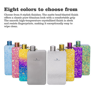 Bình Titanium Boundless Voyage 400ml, Quà tặng chai rượu kim loại cắm trại & du lịch dành cho nam và người đam mê ngoài trời Ti3267D