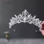 AqToCna Đám Cưới Cô Dâu Mũ Pha Lê Tiara Cho Nữ Vương Miện Sinh Nhật Độc Đáo Cho Bé Gái Công Chúa Thanh Lịch Tóc AqToCna