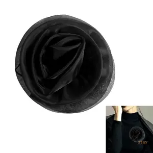 Ở lại Trâm cài hoa 3D quá khổ Phụ kiện hoa thủ công cho quần áo và trang trí nội thất với kết cấu Polyester thực tế