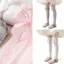Ở Lại Lưới Trên Đầu Gối Tất Cho Bé Gái Nhảy Múa Fishnet Tất Thoáng Khí Cho Trường Học Trẻ Em Ruffle Viền Đầm S