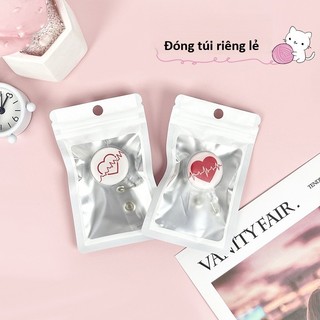 Móc - Kẹp bảng tên HSSV, nhân viên có thể kéo dãn - yoyo charm bác sĩ, y tá M03