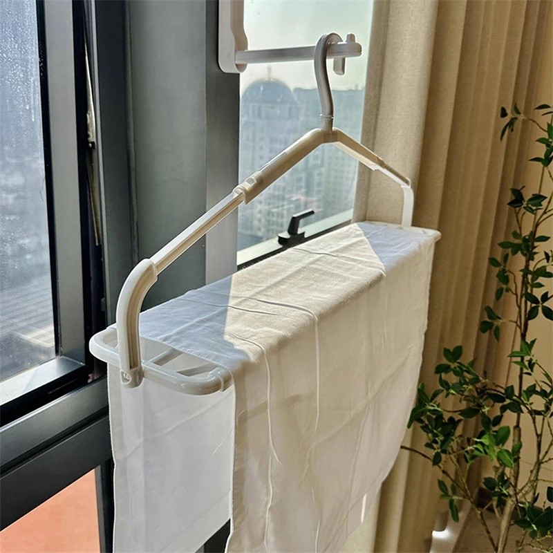 Mới Có Thể Thu Vào Có Thể Gập Lại Thanh treo móc quần áo Hộ Gia Đình Chống Gió Khăn Tắm Giá Phơi