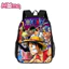 Ba lô in họa tiết anime ONE PIECE có túi vá cho học sinh tiểu học và trung học