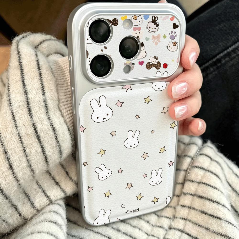 Ốp lưng iPhone hình thỏ và ngôi sao dễ thương, chống sốc, phù hợp iPhone 17/16/15/14/13