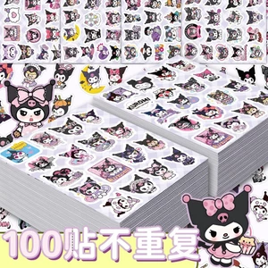 100 Miếng Dán Không Lặp Lại Kuromi Sổ Tay Dán Trang Trí Sổ Tay Mũ Bảo Hiểm Vỏ Điện Thoại Dán 5.20 HC8G