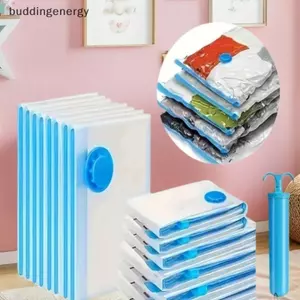 {BUDDI} Túi đựng chân không Túi đựng đồ du lịch có thể tái sử dụng Túi niêm phong chân không cho quần áo nén bằng máy bơm {buddingenergy}