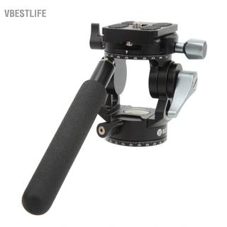 VBESTLIFE Đầu chân máy quay video Di động ổn định Hợp kim nhôm giảm chấn Thiết kế toàn cảnh với tay cầm có thể tháo rời Tấm tháo nhanh cho giao diện 3/8 inch
