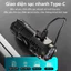 Đèn Pin Mini Siêu Sáng Đa Năng - Sạc USB, Chống Nước, Gắn Mũ, 3 Chế Độ Sáng & Đèn COB