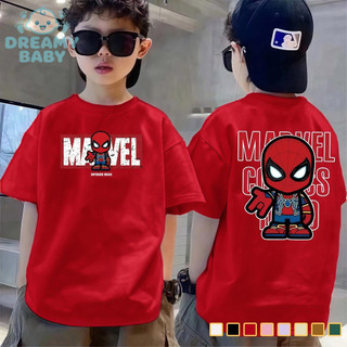 COD✅ (Hồ Chí Minh)DREAMY BABY Áo thun ngắn tay trẻ em hình người nhện hoạt hình Thoải mái, phù hợp cho bé trai