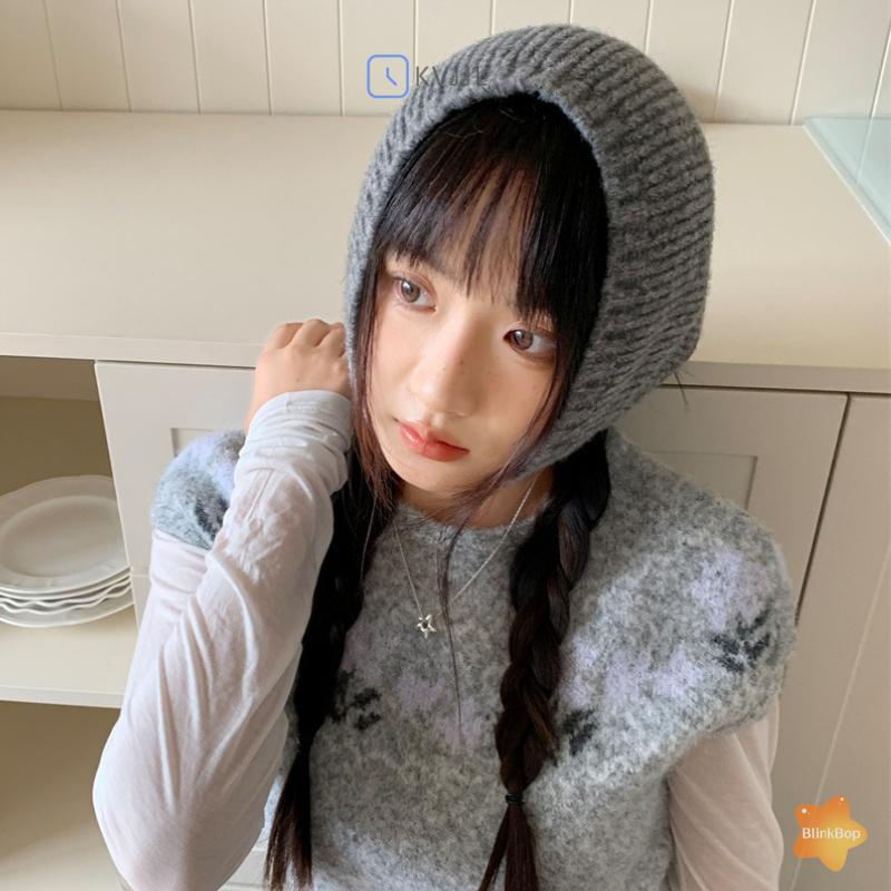 [KvJJL-t] Khăn quàng cổ tam giác cổ điển thời trang Khăn ấm áp dành cho nữ Khăn quàng cổ dệt kim dày Khăn quàng cổ nữ quấn đầu ngoài trời mùa đông mới