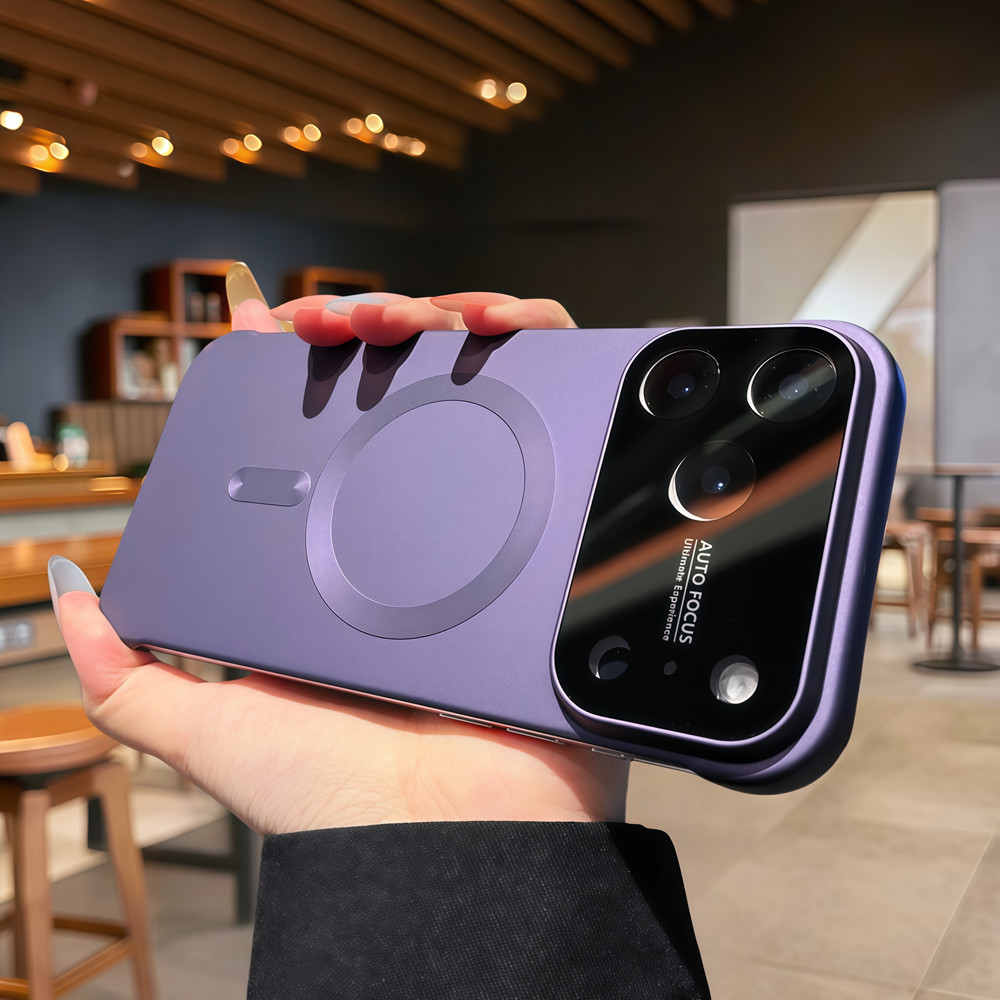 Ốp điện thoại từ tính cửa sổ lớn không viền cho IPhone 17 Pro Max 13 14 15 16 Pro Max Vỏ có Camera Bảo vệ toàn diện Vỏ chống sốc Vỏ cứng Vỏ bảo vệ điện thoại