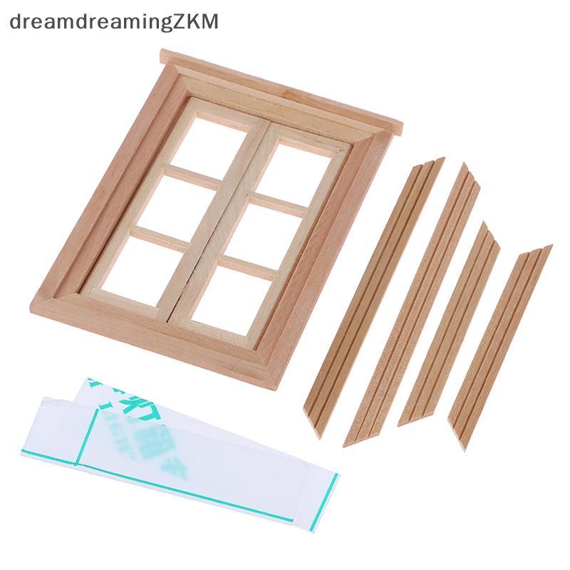 [dreamdreaming] 1 Bộ 1: 12 Nhà Búp Bê Khung Cửa Sổ Không Sơn Thu Nhỏ 6 Chảo Nội Thất Cửa Sổ Mô Hình Trang Trí Nhà Búp Bê Phụ Kiện [zkm]