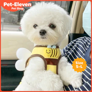 Hàn Quốc🇰🇷Little Bee Pet Dây đeo ngực Dây xích chó dễ thương Dây đeo ngực thú cưng Dây đeo ngực mèo Dây đeo ngực cho chó Dây xích mèo Dây đeo ngực thoáng khí Dây xích đi chơi Dây xích mèo / Chó nhỏ / Pomeranian Teddy Schnauzer